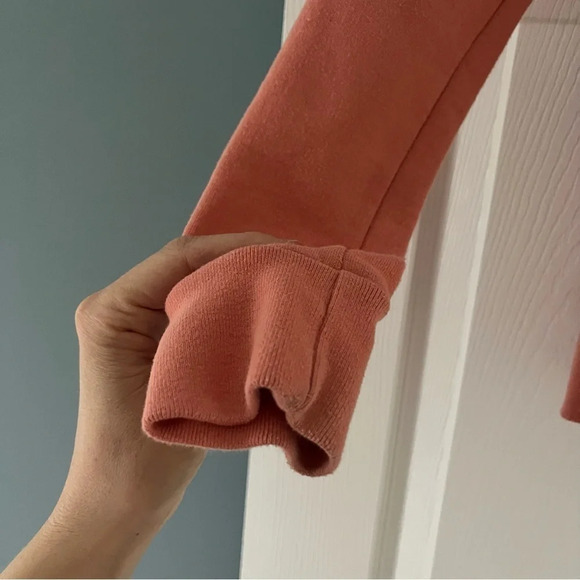 Sold yard sale Abercrombie & Fitch Coral Pink Sweatshirt Hoodie Zip-Up - Picture 2 of 5